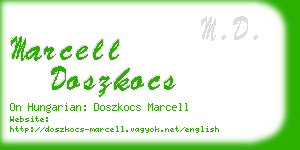 marcell doszkocs business card